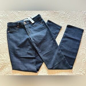 LOFT Dark Blue Denim Modern Straight Jeans